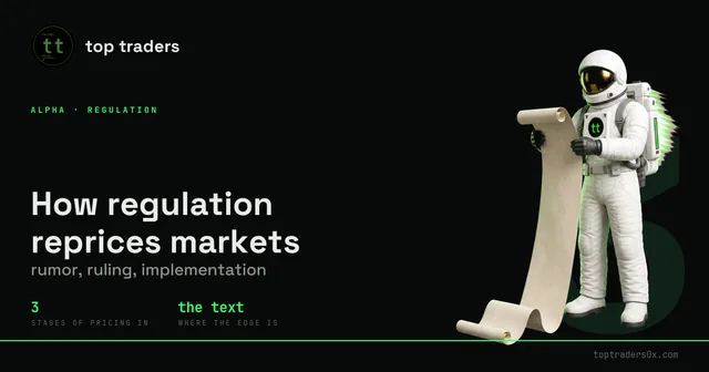 How crypto regulation reprices markets