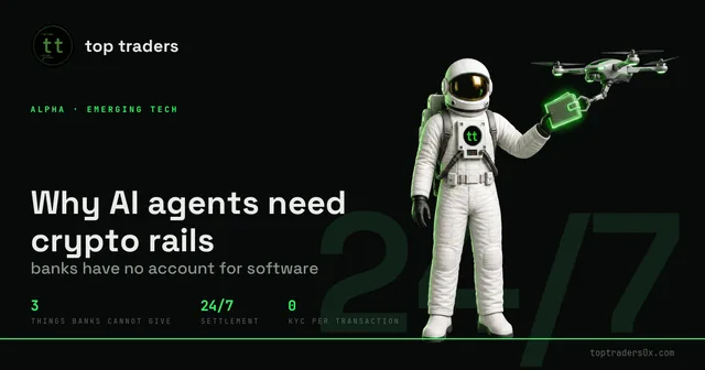 Why AI agents need crypto rails